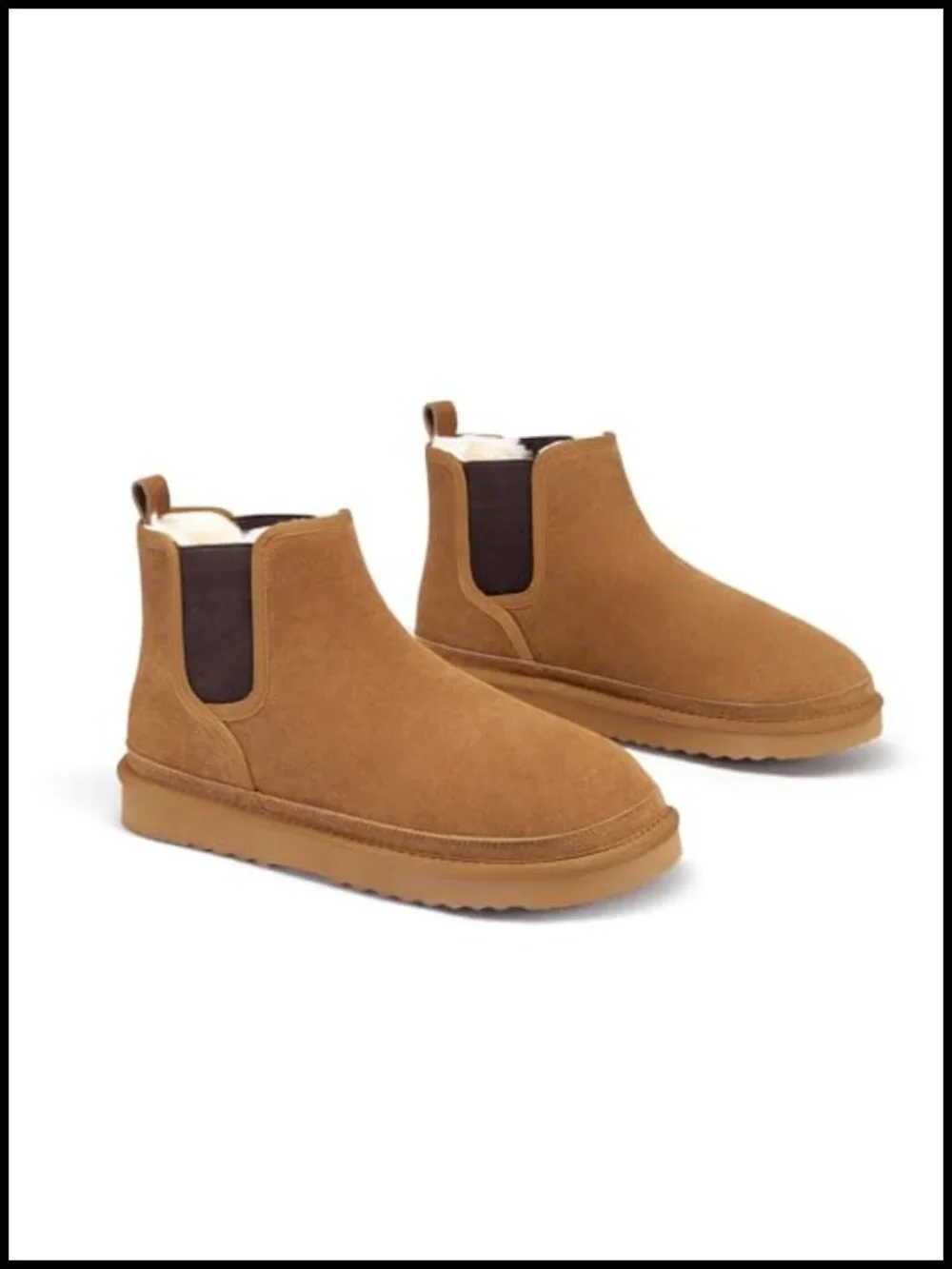 Suede Chelsea Boots Casual Warm Anti-Slip Winter Snow Boots